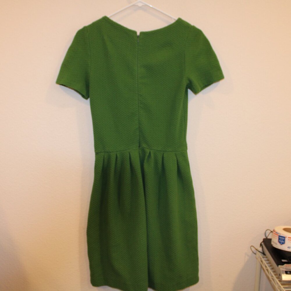Ganni green textured business casual dress size medium above knee - Picture 8 of 9